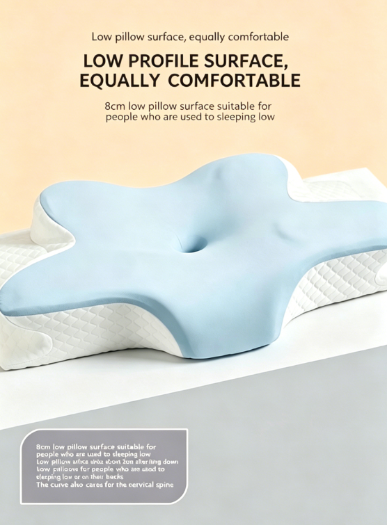 Ergonomic Memory Foam Butterfly Pillow